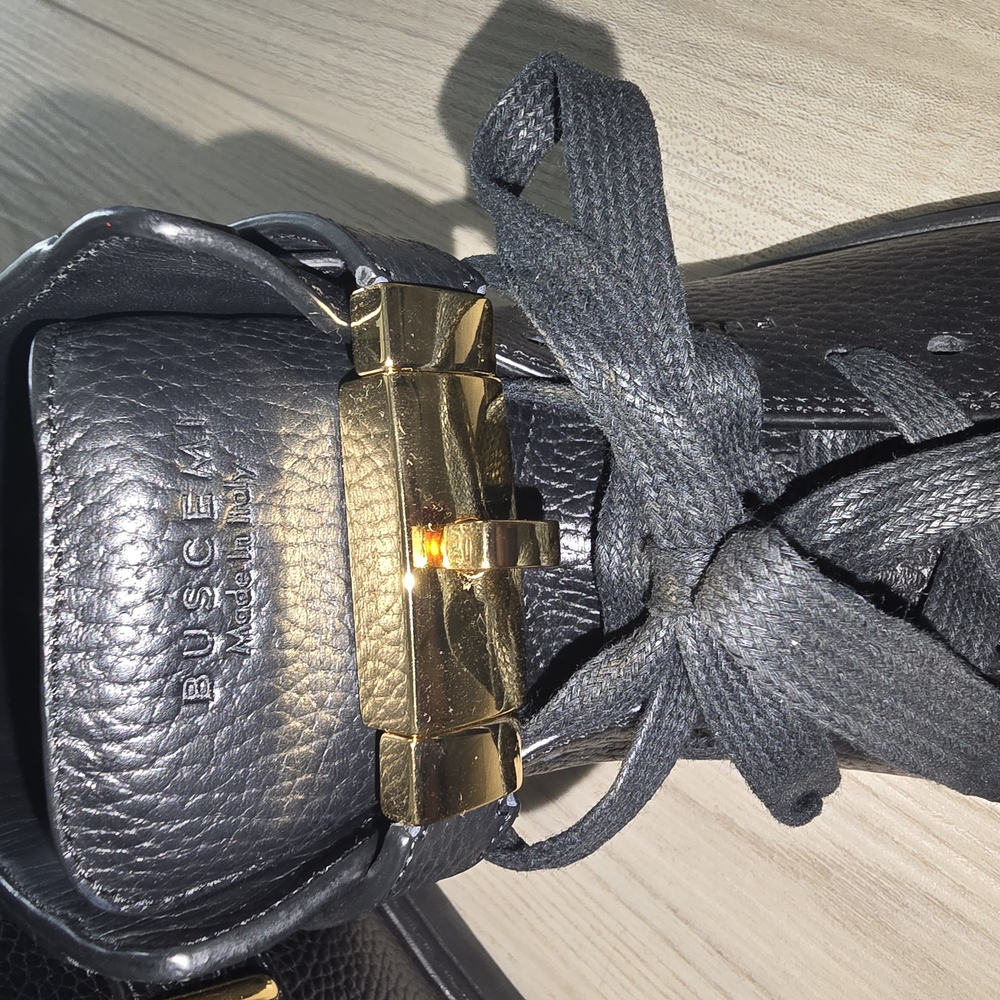 Black Sneakers with Gold Accents - Picture 3 of 6